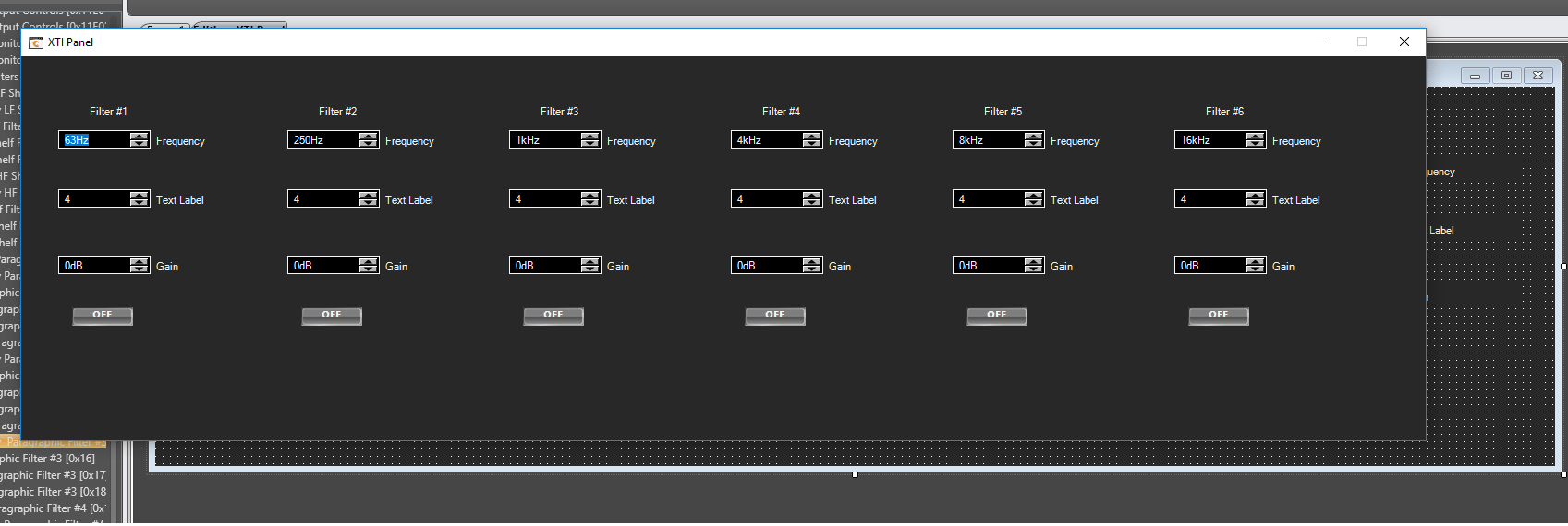 Creating a Parametric EQ Panel for XTI Series Amplifiers in Audio Architect